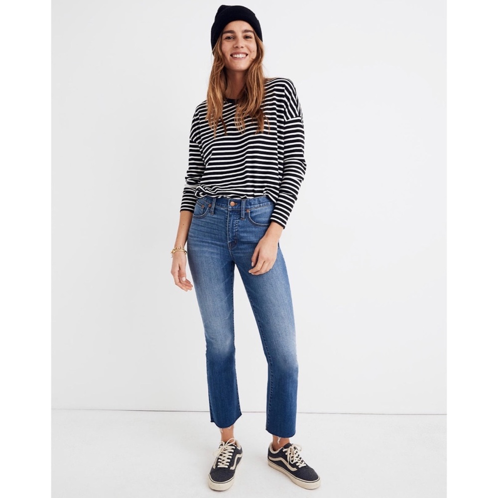 Madewell Kemper Wash Cali Demi Boot Jeans 24